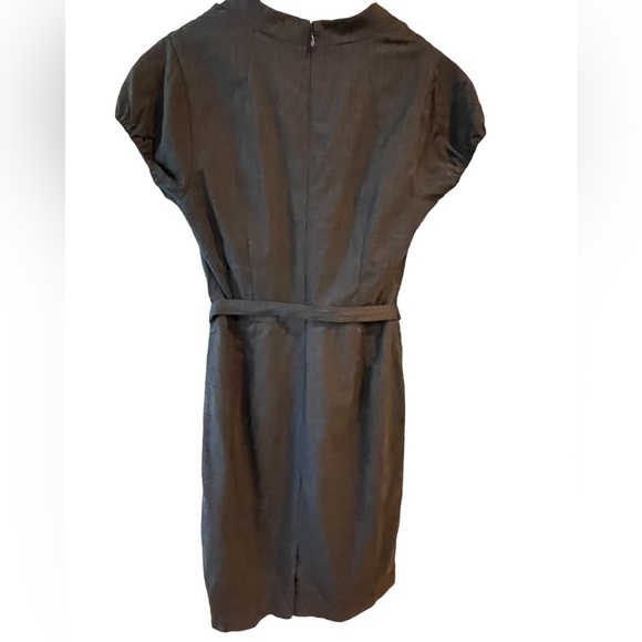 🔥💙Banana Republic deep navy stretch all season wool dress size 6 + belt. CUTE! - Picture 3 of 9